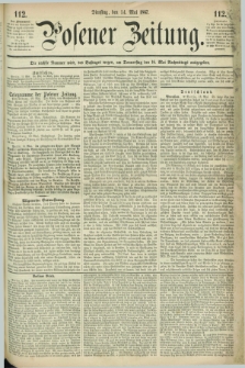 Posener Zeitung. 1867, [№] 112 (14 Mai) + dod.