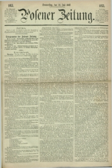 Posener Zeitung. 1867, [№] 165 (18 Juli) + dod.
