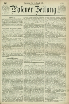 Posener Zeitung. 1867, [№] 185 (10 August) + dod.