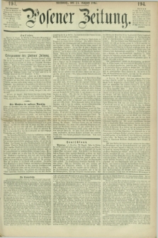 Posener Zeitung. 1867, [№] 194 (21 August) + dod.