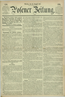 Posener Zeitung. 1867, [№] 198 (26 August) + dod.