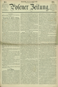 Posener Zeitung. 1867, [№] 201 (29 August) + dod.