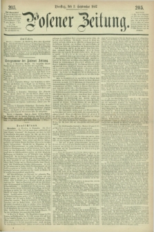 Posener Zeitung. 1867, [№] 205 (3 September) + dod.