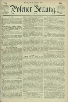 Posener Zeitung. 1867, [№] 210 (9 September) + dod.