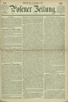 Posener Zeitung. 1867, [№] 212 (11 September) + dod.