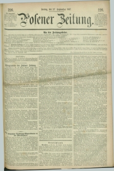 Posener Zeitung. 1867, [№] 226 (27 September) + dod.
