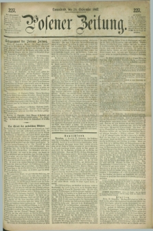 Posener Zeitung. 1867, [№] 227 (28 September) + dod.