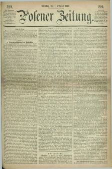 Posener Zeitung. 1867, [№] 229 (1 Oktober)