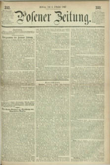 Posener Zeitung. 1867, [№] 232 (4 Oktober) + dod.