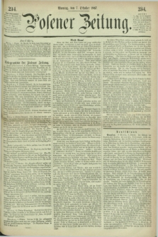 Posener Zeitung. 1867, [№] 234 (7 Oktober) + dod.
