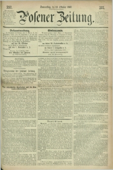 Posener Zeitung. 1867, [№] 237 (10 Oktober) + dod.