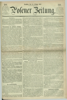 Posener Zeitung. 1867, [№] 241 (15 Oktober) + dod.