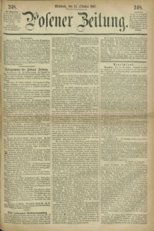 Posener Zeitung. 1867, [№] 248 (23 Oktober) + dod.