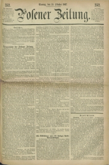 Posener Zeitung. 1867, [№] 252 (28 Oktober) + dod.