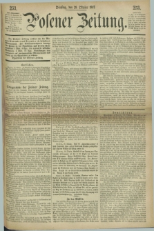 Posener Zeitung. 1867, [№] 253 (29 Oktober) + dod.