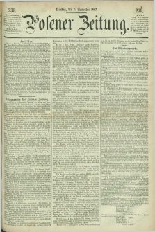 Posener Zeitung. 1867, [№] 259 (5 November) + dod.