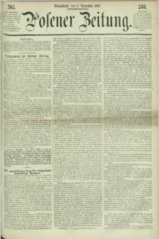 Posener Zeitung. 1867, [№] 263 (9 November) + dod.