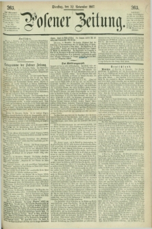 Posener Zeitung. 1867, [№] 265 (12 November) + dod.