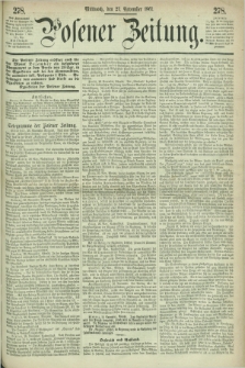 Posener Zeitung. 1867, [№] 278 (27 November) + dod.