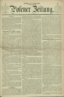 Posener Zeitung. 1868, [№] 4 (7 Januar) + dod.