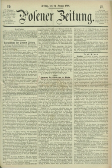 Posener Zeitung. 1868, [№] 19 (24 Januar) + dod.