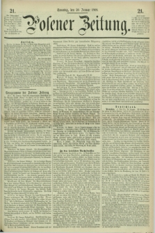 Posener Zeitung. 1868, [№] 21 (26 Januar) + dod.