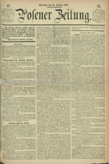 Posener Zeitung. 1868, [№] 47 (26 Februar) + dod.