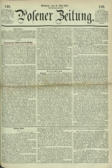 Posener Zeitung. 1868, [№] 110 (13 Mai) + dod.