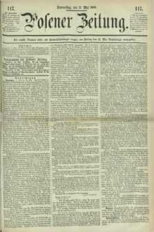 Posener Zeitung. 1868, [№] 117 (21 Mai) + dod.