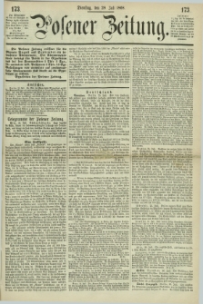 Posener Zeitung. 1868, [№] 173 (28 Juli) + dod.