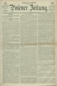 Posener Zeitung. 1868, [№] 190 (16 August) + dod.