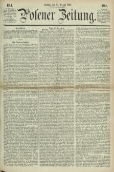 Posener Zeitung. 1868, [№] 194 (21 August) + dod.