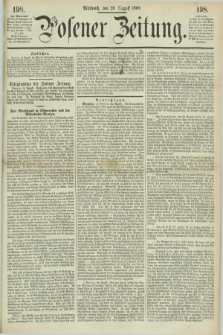 Posener Zeitung. 1868, [№] 198 (26 August) + dod.
