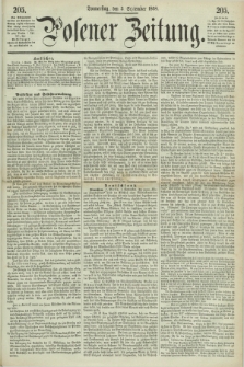 Posener Zeitung. 1868, [№] 205 (3 September) + dod.