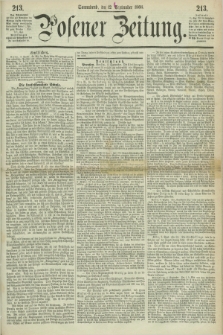 Posener Zeitung. 1868, [№] 213 (12 September) + dod.