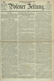 Posener Zeitung. 1868, [№] 217 (17 September) + dod.