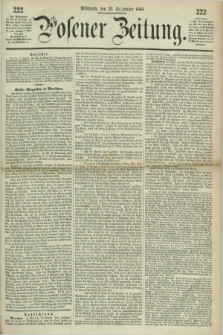 Posener Zeitung. 1868, [№] 222 (23 September) + dod.