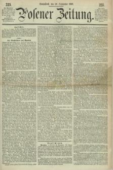 Posener Zeitung. 1868, [№] 225 (26 September) + dod.