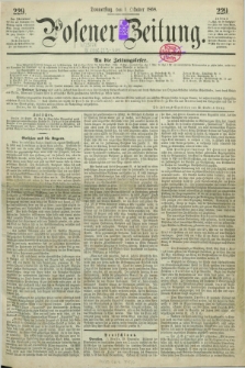 Posener Zeitung. 1868, [№] 229 (1 Oktober) + dod.