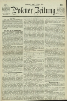 Posener Zeitung. 1868, [№] 231 (3 Oktober) + dod.