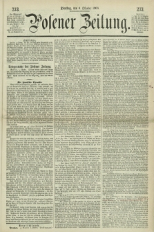 Posener Zeitung. 1868, [№] 233 (6 Oktober) + dod.
