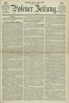 Posener Zeitung. 1868, [№] 237 (10 Oktober) + dod.