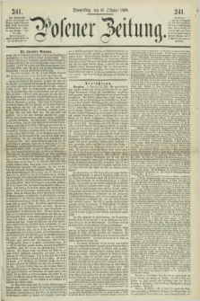 Posener Zeitung. 1868, [№] 241 (15 Oktober) + dod.