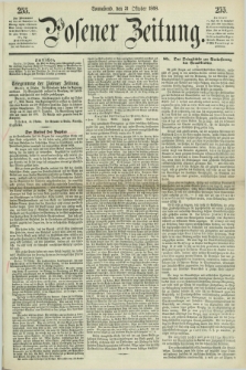 Posener Zeitung. 1868, [№] 255 (31 Oktober) + dod.