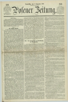 Posener Zeitung. 1868, [№] 259 (5 November) + dod.