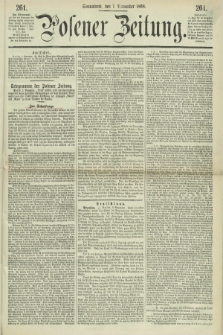 Posener Zeitung. 1868, [№] 261 (7 November) + dod.