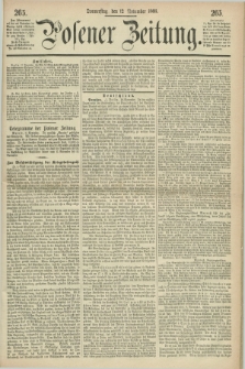 Posener Zeitung. 1868, [№] 265 (12 November) + dod.
