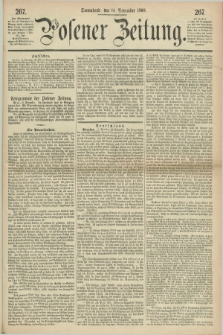Posener Zeitung. 1868, [№] 267 (14 November) + dod.