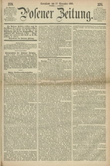 Posener Zeitung. 1868, [№] 279 (28 November) + dod.