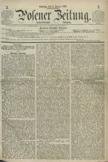Posener Zeitung. Jg.72 [i.e.76], [№] 2 (3 Januar 1869) + dod.